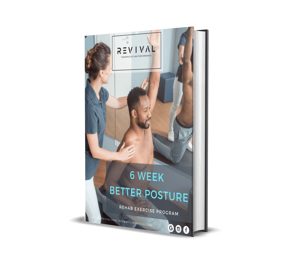 therapist showing posture exercises