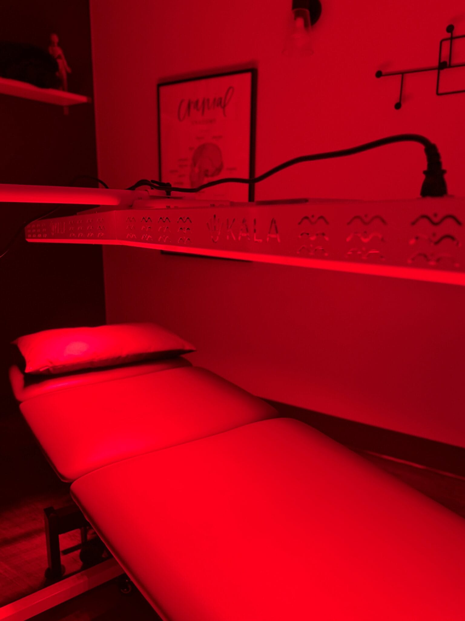 Red Light Therapy setup